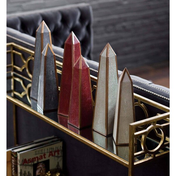 Shagreen Walnut Obelisk Small
